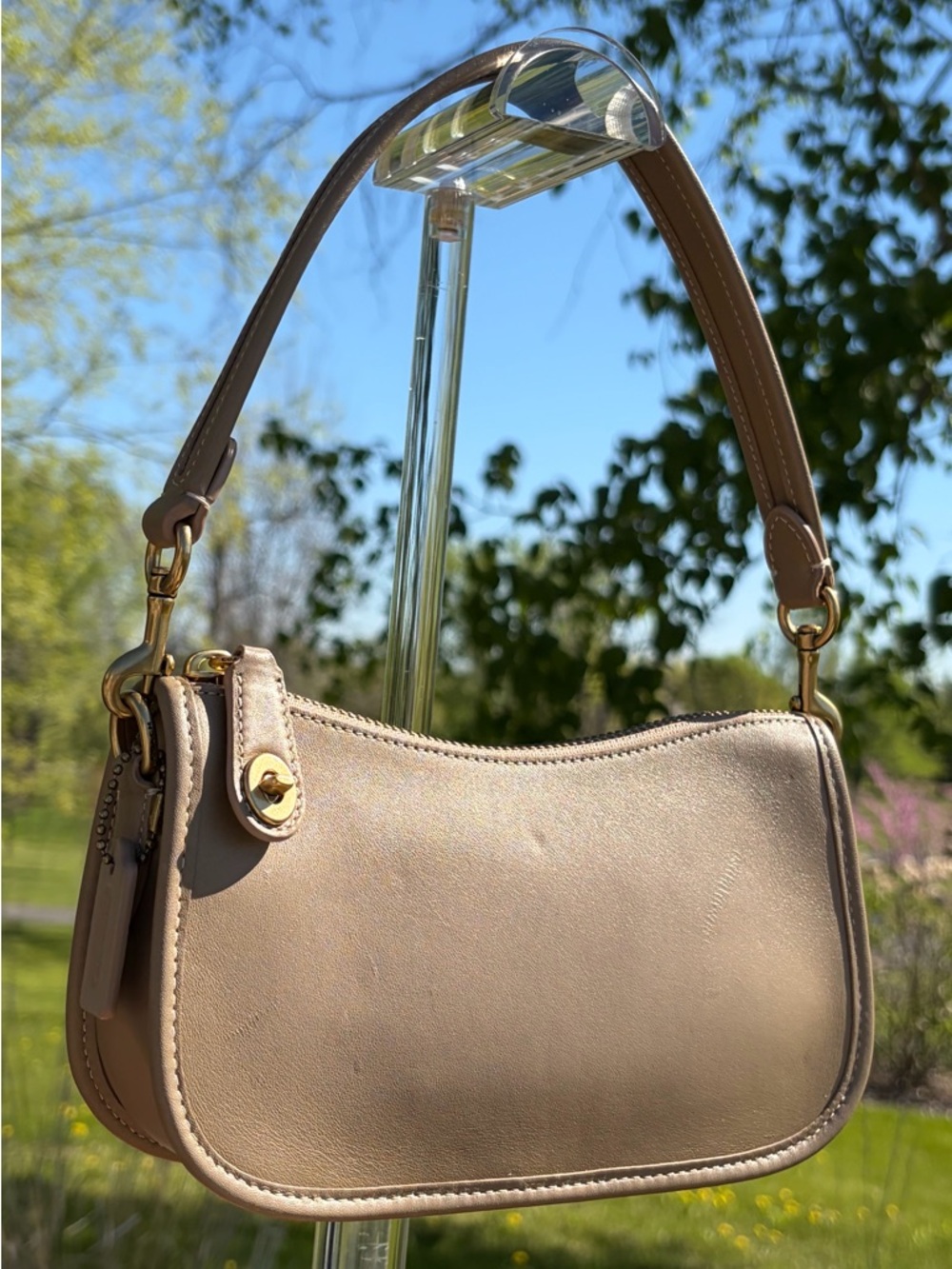 Coach Swinger 20 Limited Edition Taupe Glovetanned Leather EUC - Picture 15 of 16